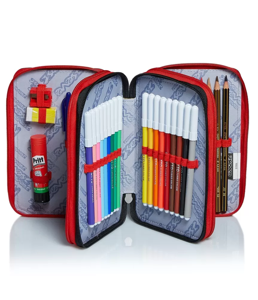 Flash Sale Seven ® 3 Compartments Pencil Case - Urban Rock