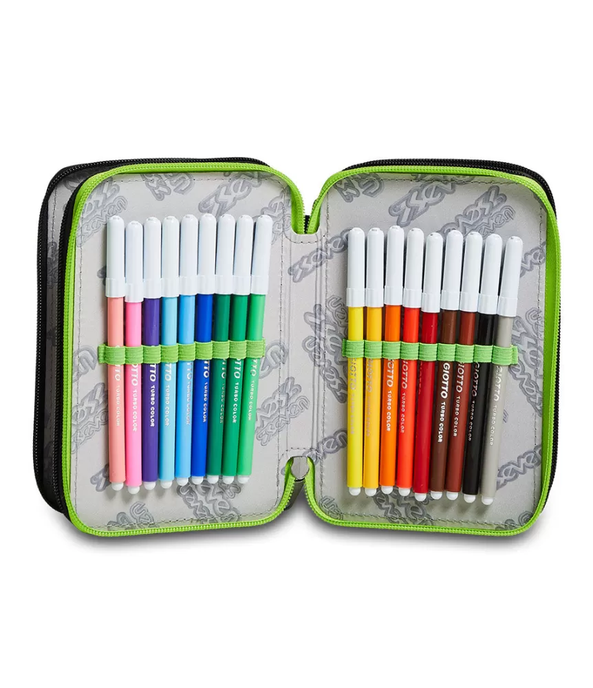 Fashion Seven ® 3 Zip Pencil Case - Crafter Boy