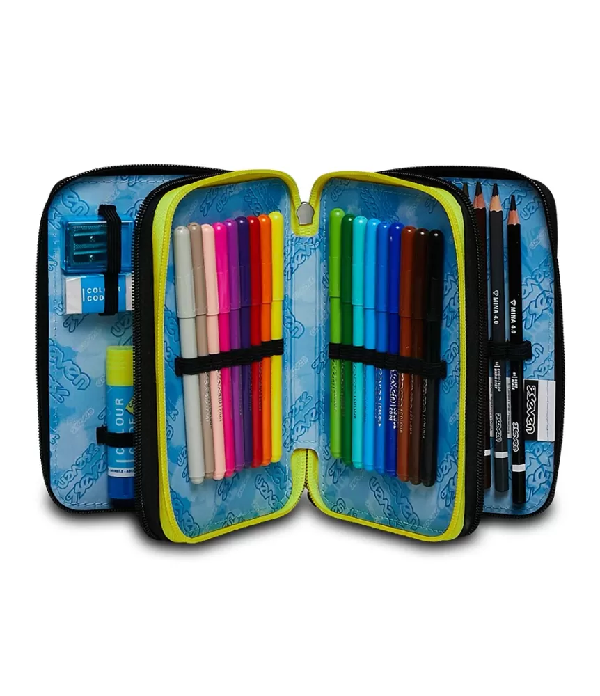 Hot Seven ® 3 Zip Pencil Case - Dye On