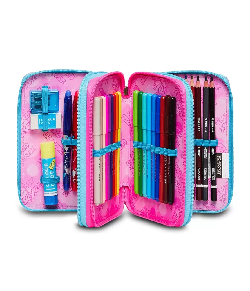 Sale Seven ® 3 Zip Pencil Case - Liquid Paint