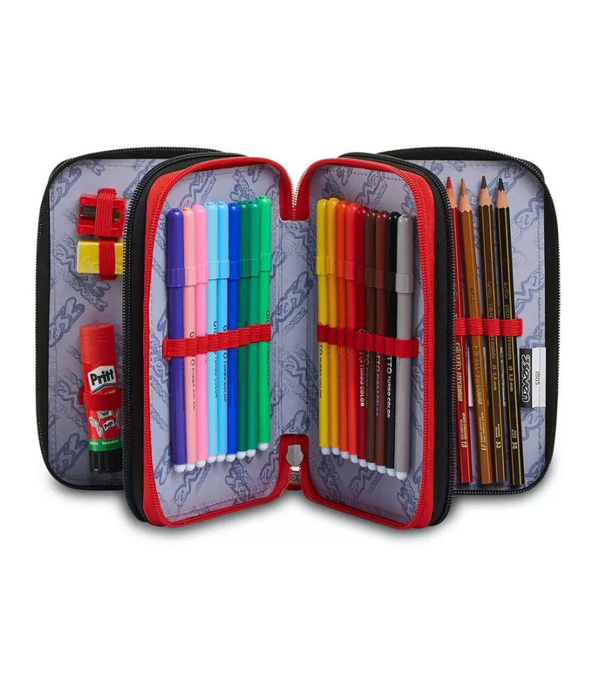 Flash Sale Seven ® 3 Zip Pencil Case - Underground Soil