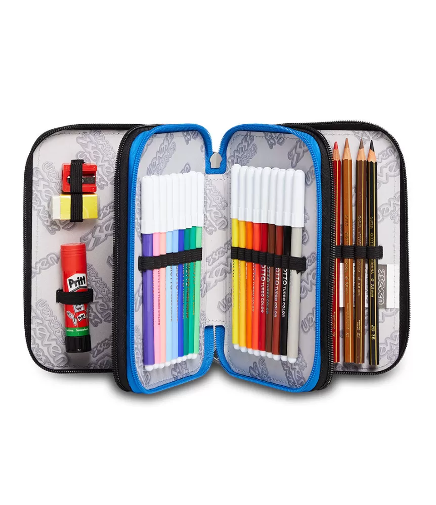 Clearance Seven ® 3 Zip Pencil Case- Yourself Boy