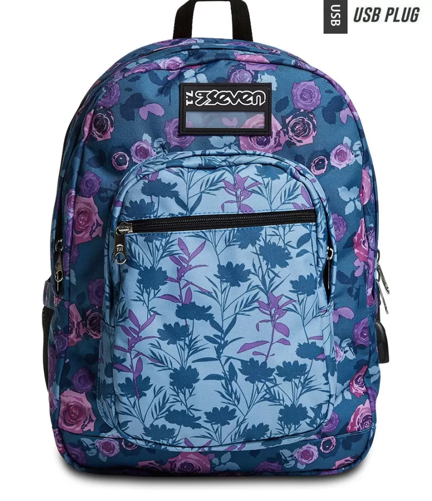 Online Seven ® Freethink Girl Backpack - With Usb-Plug