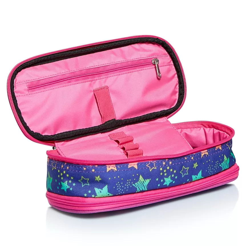 Store Seven ® Round Plus Pencil Bag - Expandable - Dance Party