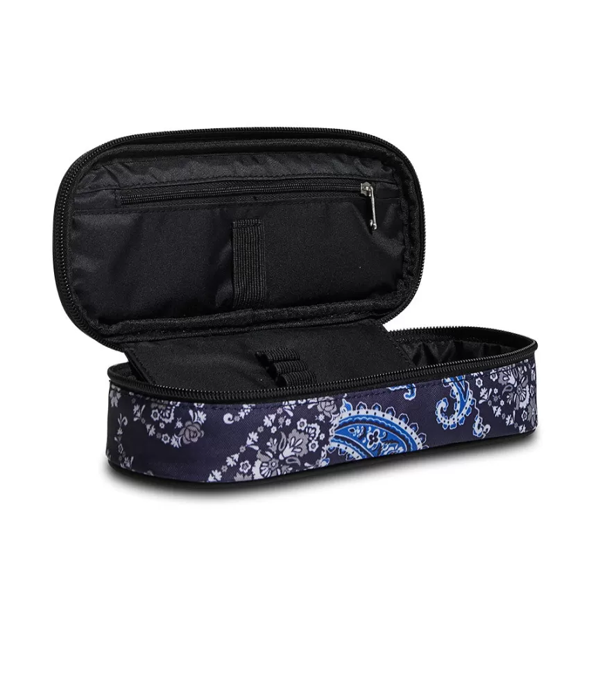 Best Seven ® Round Plus Pencil Bag The Double Blue Cashmere