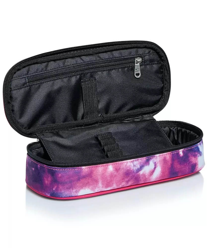 Store Seven ® Round Plus Pencil Case - Tye And Dye Girl