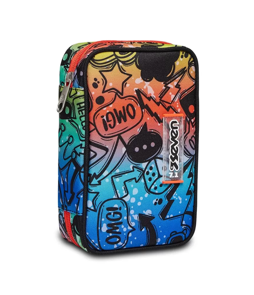 Shop Seven ® Speed Pencil Case - Fluo Stamp