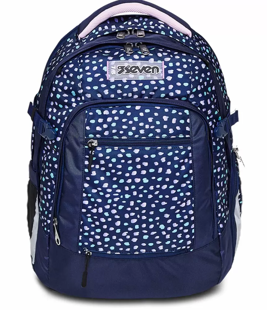 Store Seven ® Updown Twice School Backpack - Charming Patch